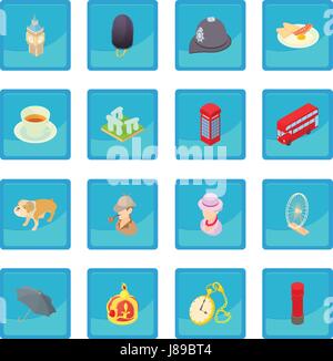 Great Britain icon blue app Stock Vector