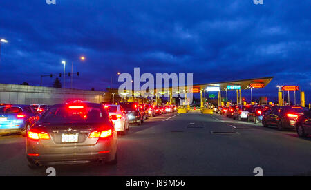 The US - Canadian Border - VANCOUVER - CANADA - APRIL 12, 2017 Stock Photo