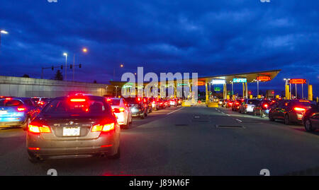 The US - Canadian Border - VANCOUVER - CANADA - APRIL 12, 2017 Stock Photo