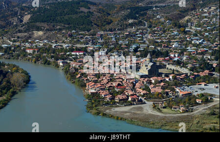 Mtskheta - the ancient capital of Georgia. Stock Photo