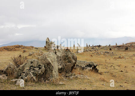 Zorats Karer, or Carahunge, also known as the Stonehenge of Armenia - a megalithic pre-historic site.