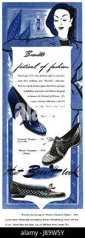 1951 British advertisement for Brevitt Shoes Stock Photo - Alamy