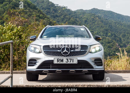 Hong Kong, China Feb 27, 2017 : Mercedes-AMG GLC 43 2017 Test Drive Day on Feb 27 2017 in Hong Kong. Stock Photo