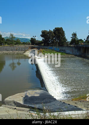 rubber dam, on Alameda Creek, Fremont, California Stock Photo