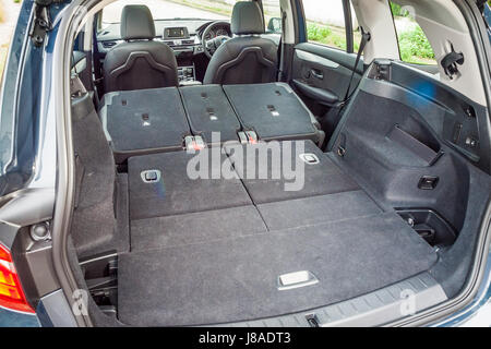 Hong Kong, China April 26, 2017 : BMW 218d 2017 Trunk on April 26 2017 in Hong Kong. Stock Photo