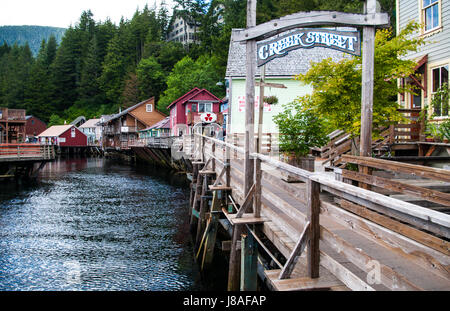 Creek Street North in Ketchikan Alaska Stock Photo