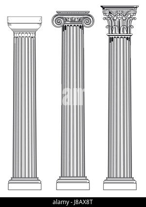 Three pillars Stock Photo - Alamy