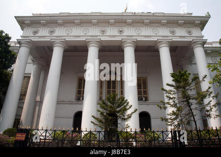 The front of the Roman Doric style Kolkata Town Hall Kolkata - Calcutta - West Bengal India Stock Photo