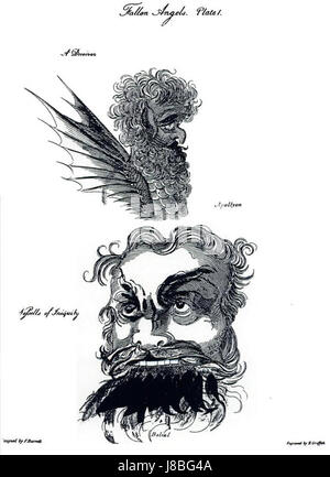 Fallen angels plate 1 francis barrett the magus Stock Photo - Alamy