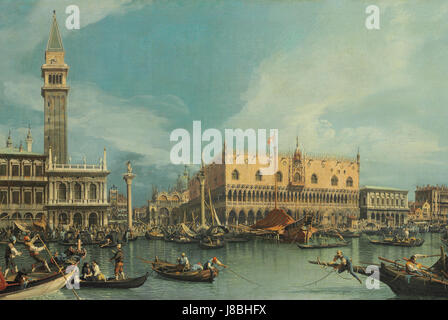 Giovanni Antonio Canaletto   The Molo, Venice, from the Bacino di San Marco Stock Photo