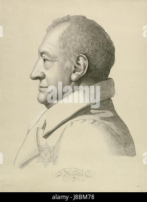 Johann Wolfgang von Goethe 1817 Stock Photo
