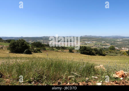 The Andalusian village of Villanueva del Trabuco, municipality in the province of Málaga, Andalusia, Spain. Stock Photo