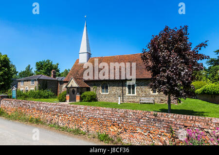 ST BARNABUS CHAPEL IN WAKES COLNE,CLOSE TO CHAPPEL VIADUCT Stock Photo
