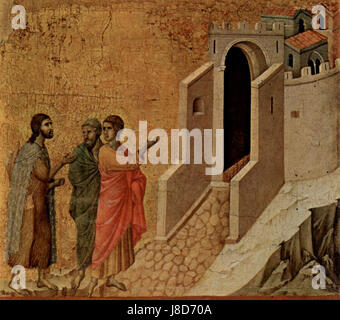 Duccio di Buoninsegna - Appearance on the Mountain in Galilee Stock ...