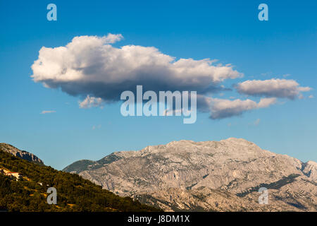 Clouds above Biokovo Mountain Range, Dalmatia, Croatia