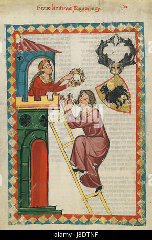 Kraft von Toggenburg refers to a noble figure or family, possibly linked to historical military or aristocratic contexts. Further details would highlight their role in European history. Stock Photo