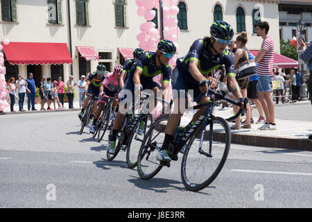 Milan, Italy. 27th May, 2017. Nairo Quintana cycling team Movistar at Giro d'Italia 2017 Credit: Fabrizio Malisan/Alamy Live News Stock Photo