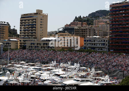 Monte Carlo, Monaco. 28th May, 2017. Ferrari in monaco's harbour Formula 1 Monaco Grand Prix, Monte Carlo. Credit: Stefano Arcari/Alamy Live News Stock Photo