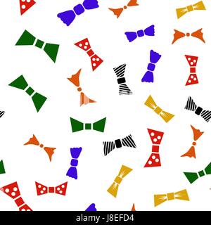 Colored Bows Seamless Pattern Stock Vector