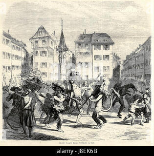 Fastnachts Umzug der Patrizier Gesellschafen zu Basel 1857 Stock Photo