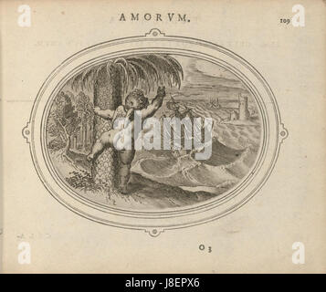 Houghton STC 24627a.8   Amorum emblemata, figuris Aeneis incisa   pg 109 Stock Photo