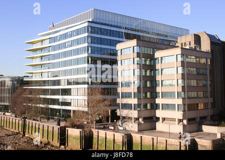 1 Angel Lane, London, England, current headquarters of Nomura International PLC. Stock Photo