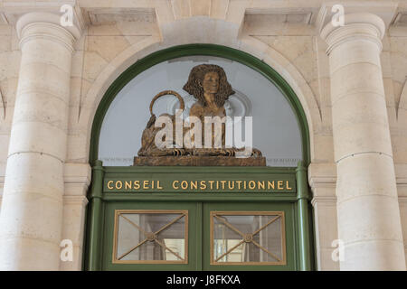 The offices of the French Constitutional Council (Conseil Constitutionnel) located in the Palais Royal in Paris, France Stock Photo