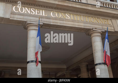 The offices of the French Constitutional Council (Conseil Constitutionnel) located in the Palais Royal in Paris, France Stock Photo