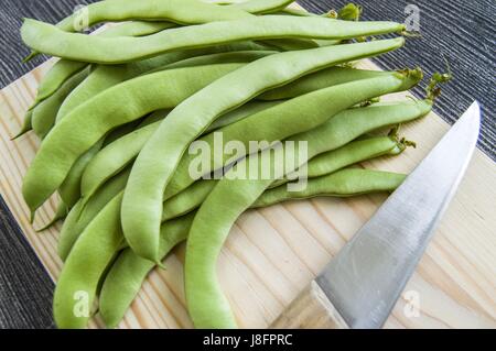 Abundant fiber source green bean for health Stock Photo