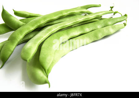 Green bean sample on white background, green bean pictures Stock Photo