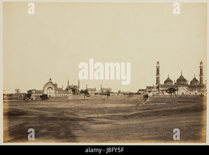 Distant view of the the Bara Imambara complex, Lucknow in 1862 Stock Photo