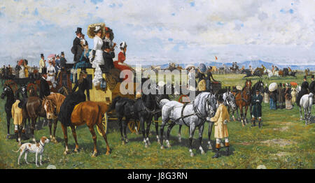 Gabani giuseppe 1846 1900 ital the derby reale Stock Photo