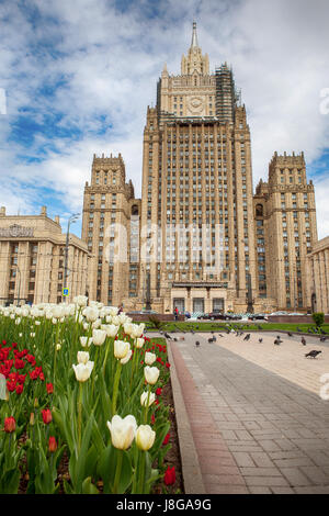 Ministry of Foreign Affairs buiding in Moscow, Russia Stock Photo
