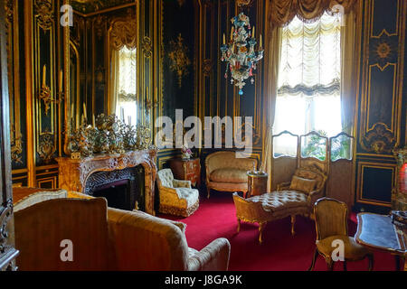 Green Boudoir   Waddesdon Manor   Buckinghamshire, England   DSC07757 Stock Photo