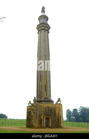 Lord Cobham's Pillar, Stowe   Buckinghamshire, England   DSC07929 Stock Photo