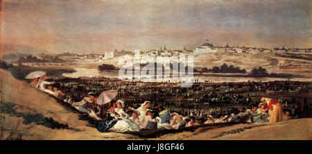 La pradera de San Isidro, Francisco de Goya Stock Photo