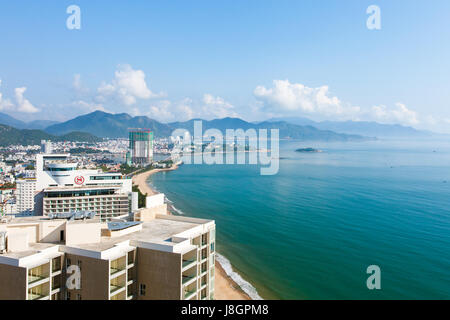 Panoramic daytime view of Nha Trang city, popular tourist destination in Vietnam. Stock Photo