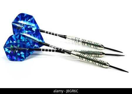 steel darts isolated on white background Stock Photo