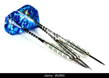 steel darts isolated on white background Stock Photo