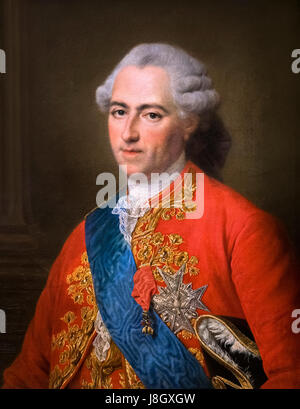 Portrait of King Louis XV of France (1710-1774) by Francois-Hubert Drouais, oil on canvas, 1773 Stock Photo