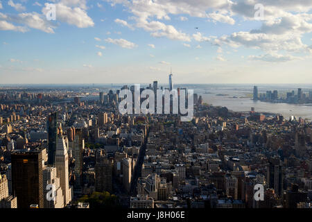 view from midtown of lower manhattan New York City USA Stock Photo