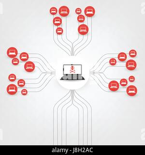 Vulnerability, Locked Devices, Encrypted Files, Lost Documents, Ransomware Attack - Failed, Vulnerable Network Threat Protection - IT Security Vector Stock Vector