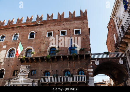 Winged Lion Bas-Relief on Piazza dei Signori in Verona, Veneto, Italy Stock Photo