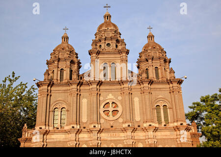 cathedral, china, beijing, travel, detail, historical, religion, religious, Stock Photo