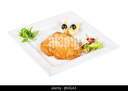 food, aliment, pepper, green, hot, horizontal, angle, fish, kitchen, cuisine, Stock Photo