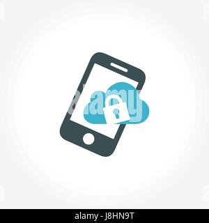 Smartphone Technology, Security Concept Design Stock Vector