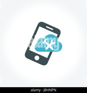 Smartphone Technology, Setting Concept Design Stock Vector