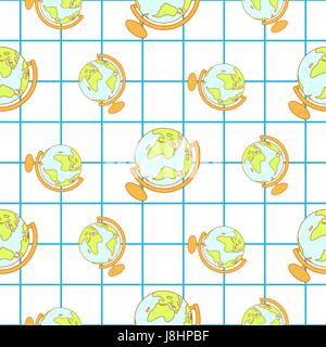 School objects vector seamless pattern. Stock Vector
