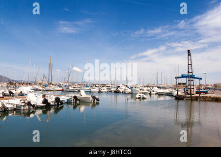 The impressive marina at Alghero, North Sardinia Stock Photo