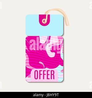 Pink Bright tags with shabbi chick Stock Vector
